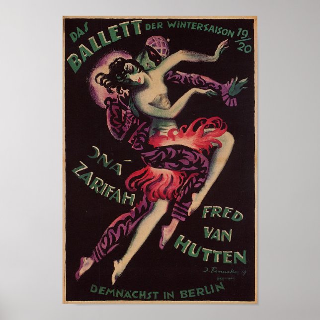 Das Ballett (The Ballet), Josef Fenneker Poster (Front)