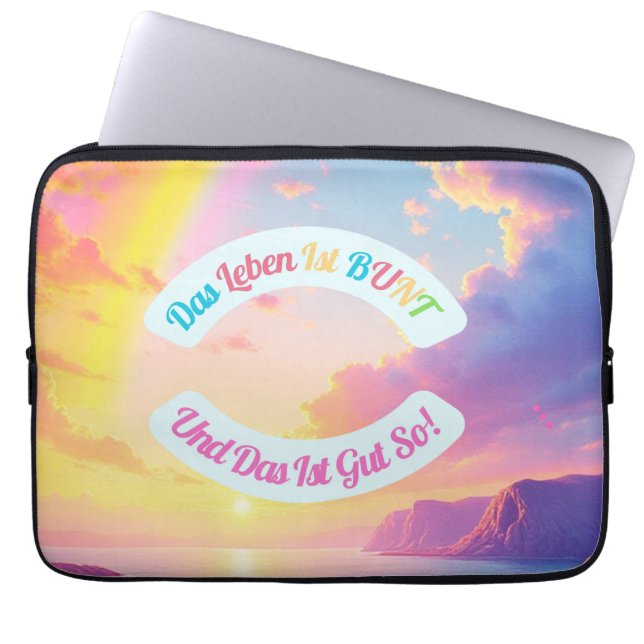 Das Leben ist Bunt Laptop Sleeve (Front)