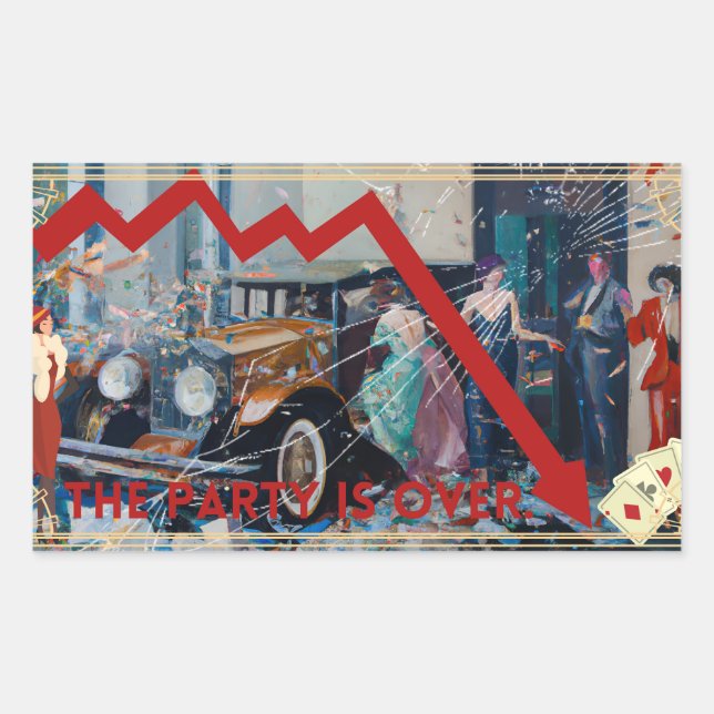 Das Party ist vorbei. Rectangular Sticker (Front)