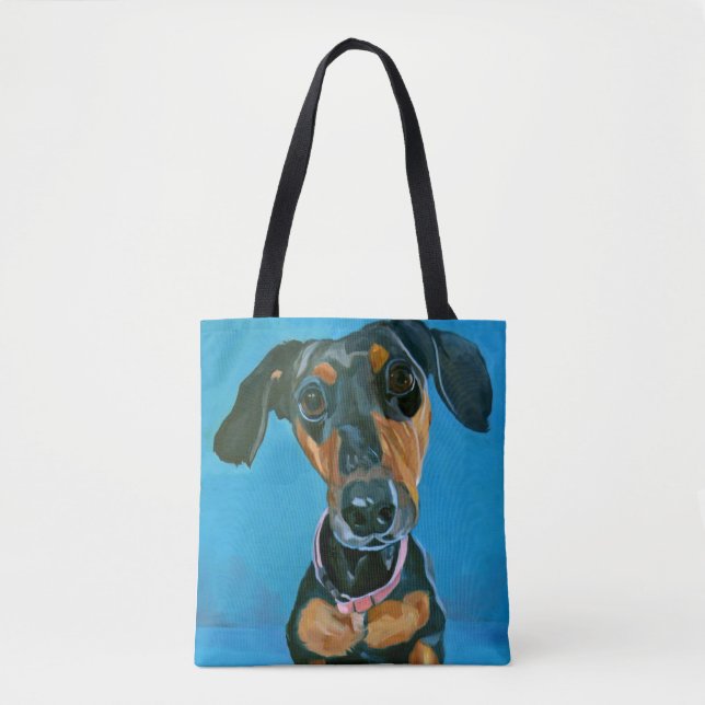 Daschund Dog Tote Bag (Front)