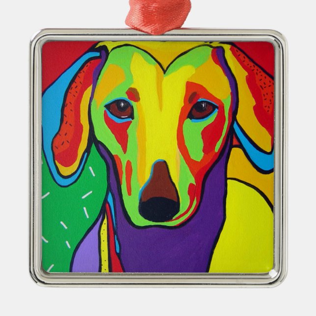 Daschund Doggie Ornament (Front)