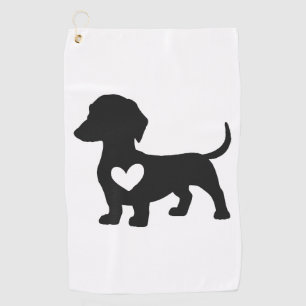 Daschund golf towel