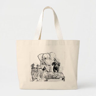 Daschund Large Tote Bag