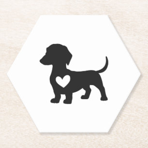 Daschund paper coaster