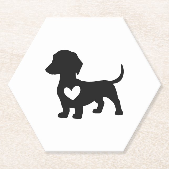 Daschund       paper coaster (Front)