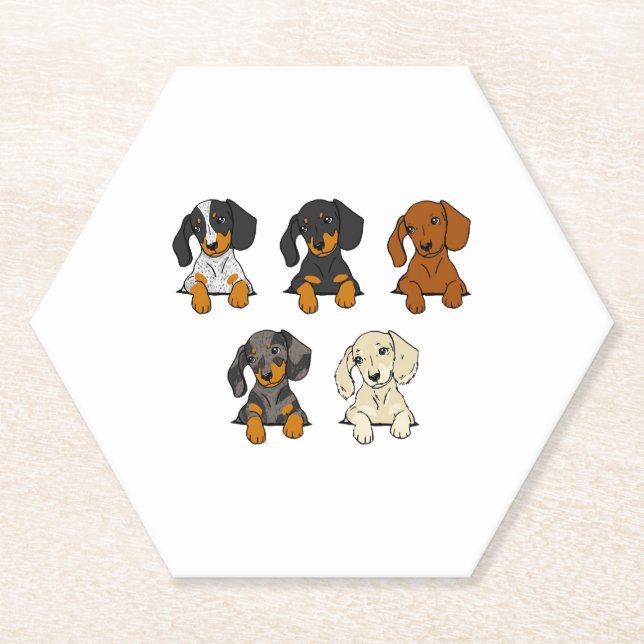 Daschund     paper coaster (Front)