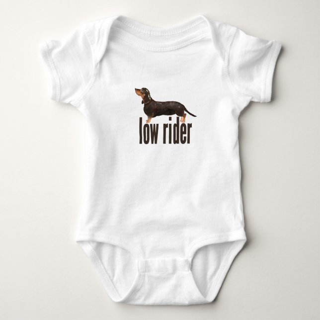 Daschund Sausage Dog Baby Bodysuit (Front)