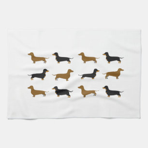 Daschund Tea Towel