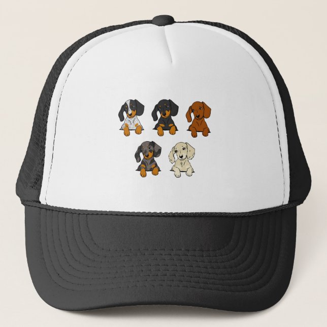 Daschund Trucker Hat (Front)