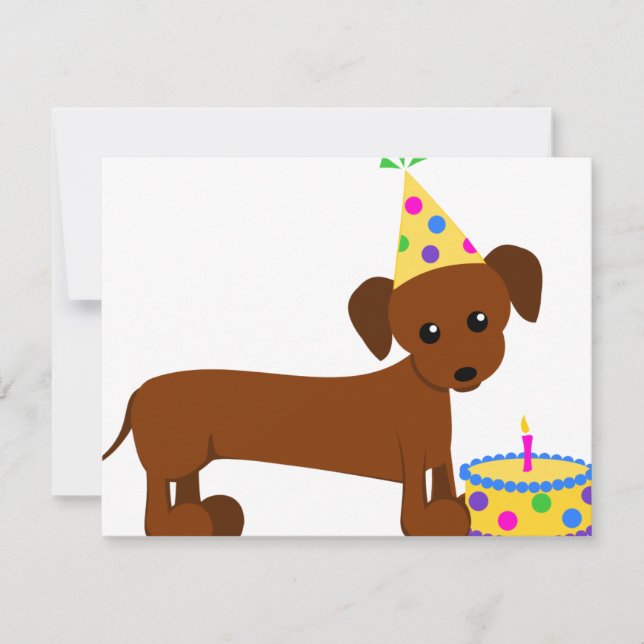 DaschundBDay Card (Front)