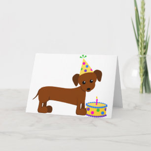 DaschundBDay Card