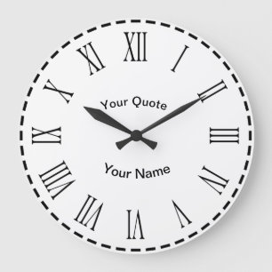 Dash Circle with radiating Roman Numerals Large Clock