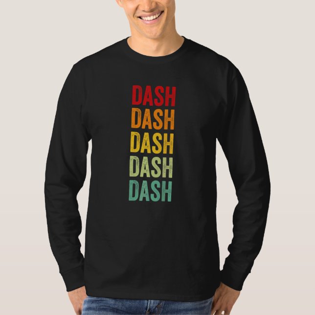 Dash Crypto Rainbow Text T-Shirt (Front)