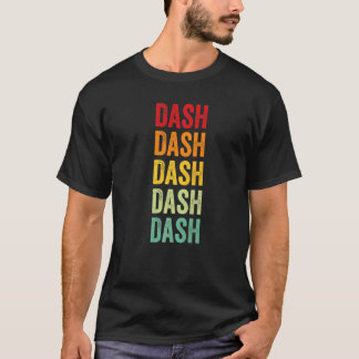 Dash Crypto Rainbow Text T-Shirt