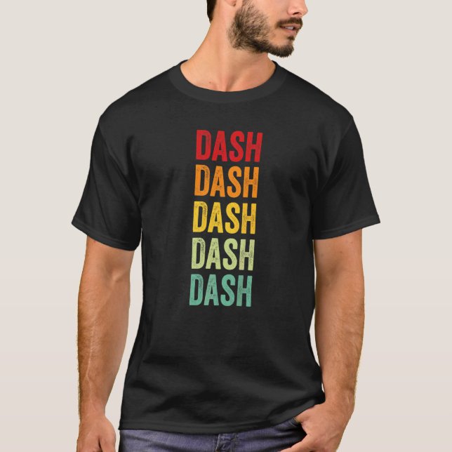 Dash Crypto Rainbow Text T-Shirt (Front)