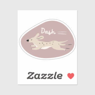 "dash" cute illustrated long dog everything beige