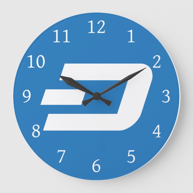 Dash Digital Cash Logo Symbol Crypto Wall Clock (Front)