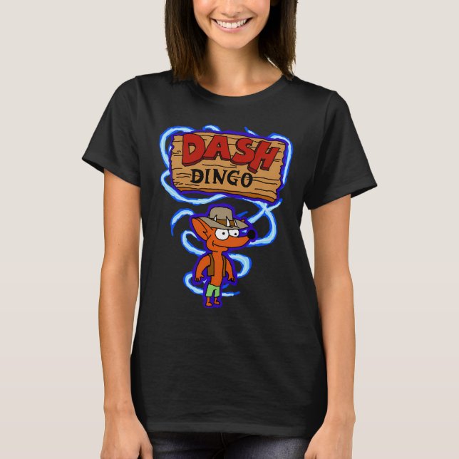 Dash Dingo (with background) T-Shirt (Front)