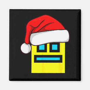 Dash Geometry Repeat Christmas Santa Hat Game Vide Magnet
