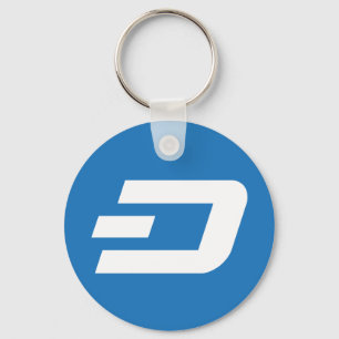 Dash Logo Symbol Cryptocurrency Coin Keychain