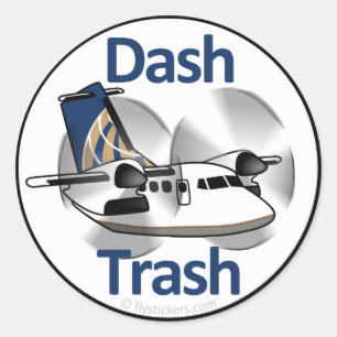Dash Trash (United Express Livery) Classic Round Sticker