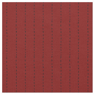 Dashed Lines on Dark Red Fabric