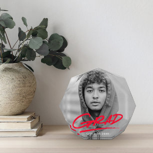 Dashed Red Graduation Photo Block