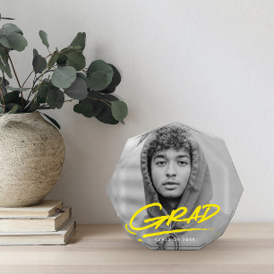 Dashed Yellow Graduation Photo Block