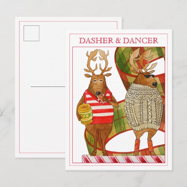 DASHER DANCER Postcard (Front/Back)