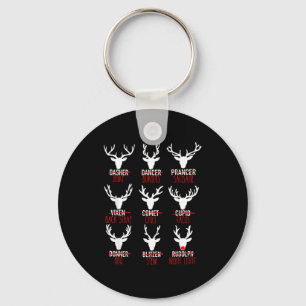 Dasher Dancer Prancer & Bourbon Christmas Holi Key Ring