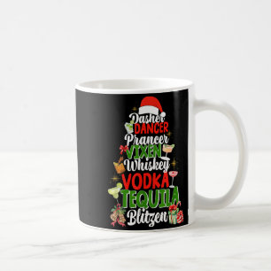 Dasher Dancer Prancer Vixen Moscato Vodka Tequila Coffee Mug