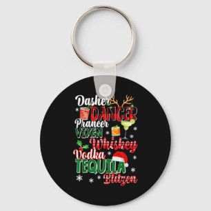 Dasher Dancer Prancer Vixen Moscato Vodka Tequila Key Ring