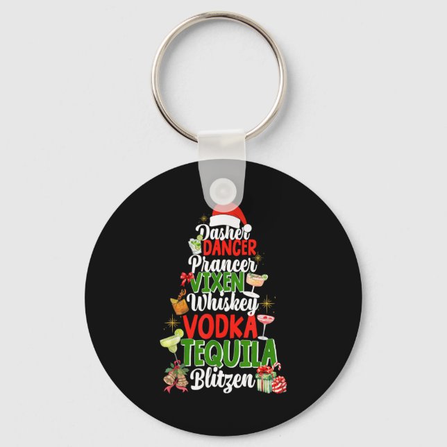 Dasher Dancer Prancer Vixen Moscato Vodka Tequila  Key Ring (Front)