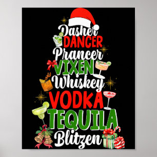 Dasher Dancer Prancer Vixen Moscato Vodka Tequila  Poster