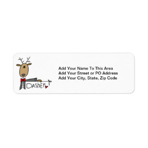 Dasher Reindeer Christmas T-shirts and Gifts
