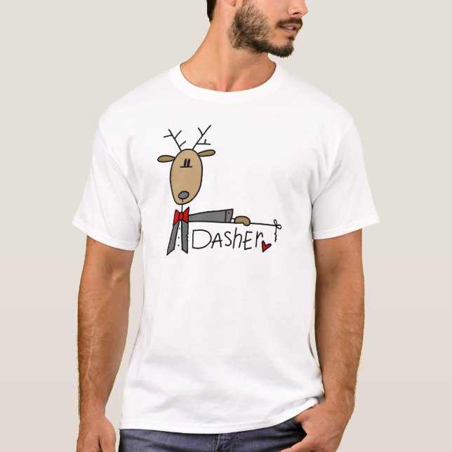 Dasher Reindeer Tshirts and Gifts (Front)