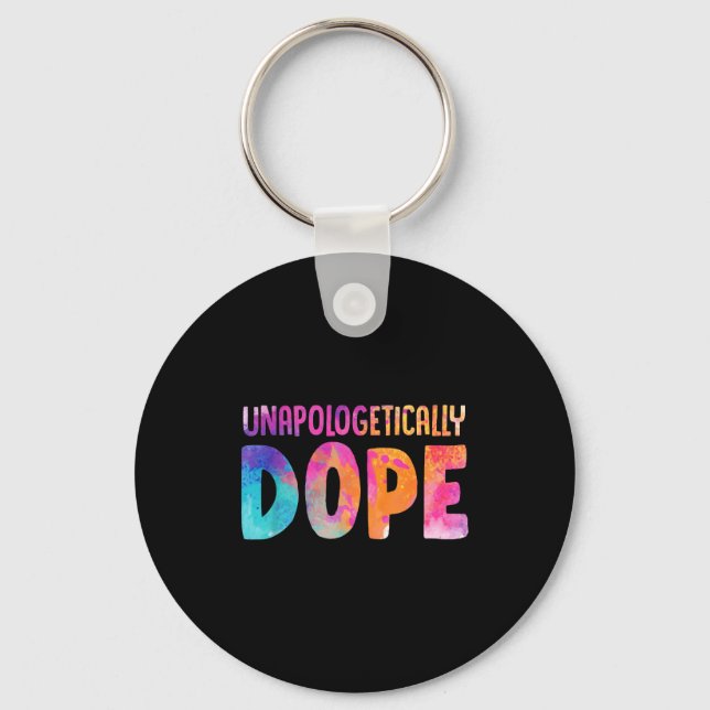 Dashiki Color Unalogetically Melanin Christmas Gif Key Ring (Front)