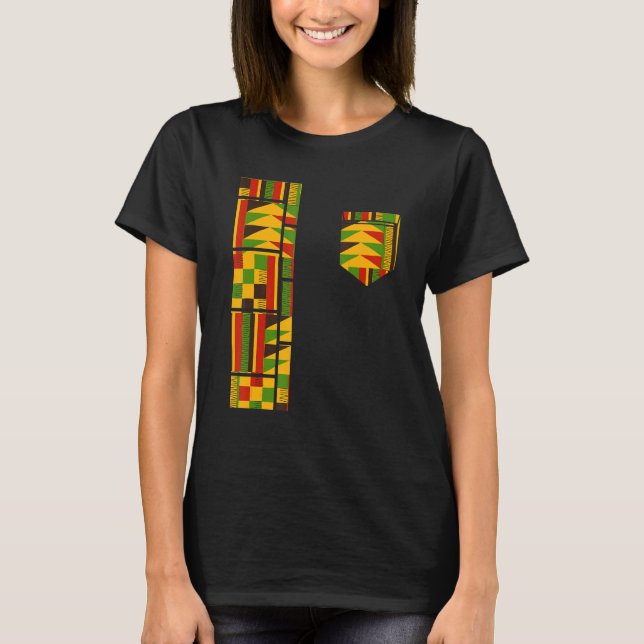 Dashiki Costume Traditional African Kente Print Me T-Shirt (Front)