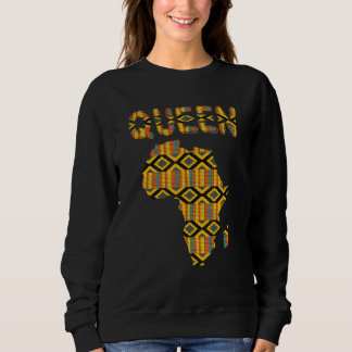 Dashiki Print African Tribal Queen Ethnic Kente Cl Sweatshirt