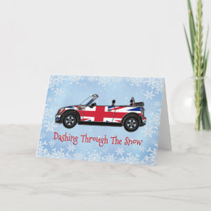 Dashing Convertible & Union Jack Holiday Card