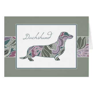 Dashing Dachshund in Sage Blush Garden Pattern,