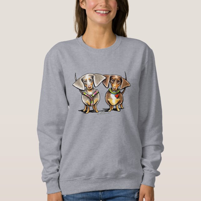 Dashing Dappled Dachshunds Sweatshirt (Front)