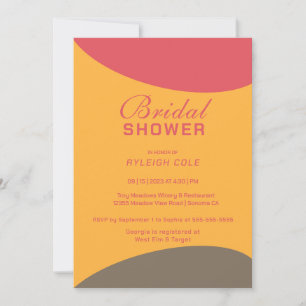 Dashing Modern Bridal Shower Invitation