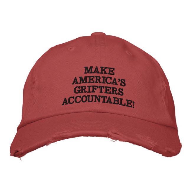 Dashing Red 'Make America's Grifters Accountale' Embroidered Hat (Front)