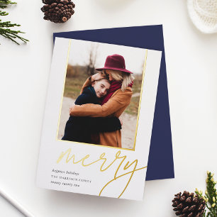 Dashing Script Merry Vertical Photo