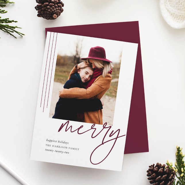 Dashing Script | Vertical Photo Holiday Card (Creator Uploaded)