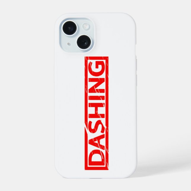 Dashing Stamp iPhone 15 Case (Back)