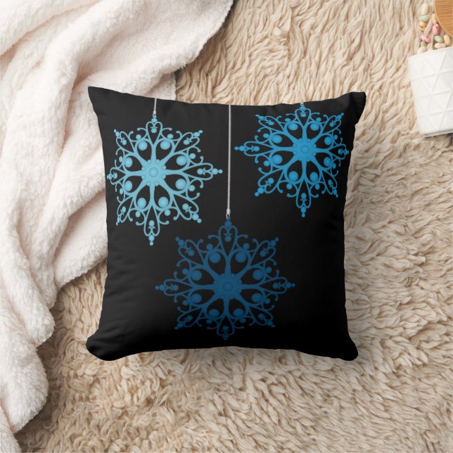 Dashing thought the snow snowflake Christmas Cushion (Blanket)