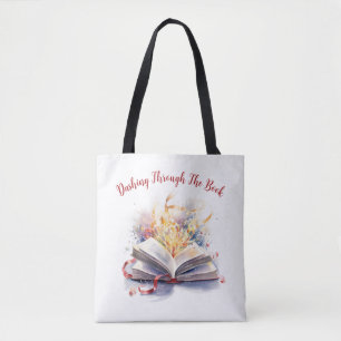 Dashing Through The Book Tote Bag