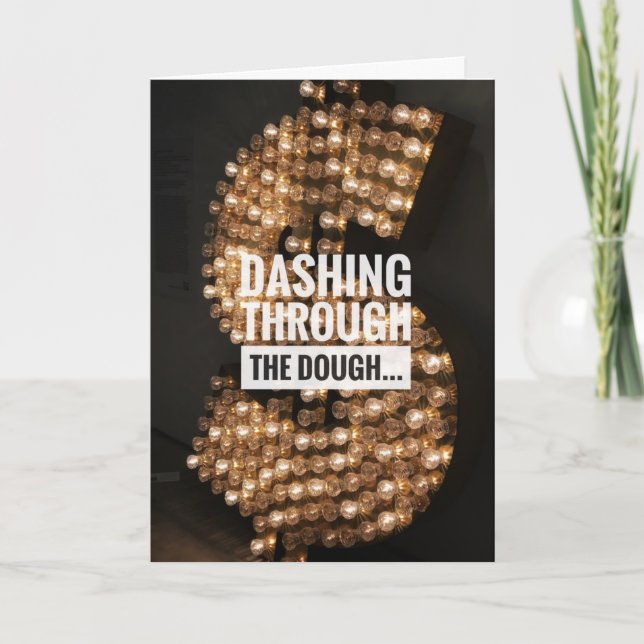 Dashing through the dough card (Front)